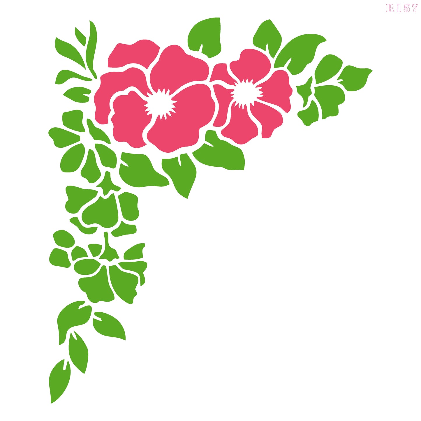 MaxxxMart - Flower Border wall stencil (Inches)