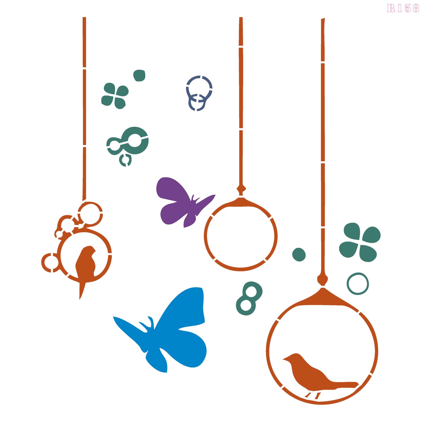 MaxxxMart - Wall pattern Stencil -1 (Inches)