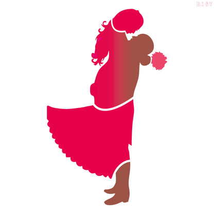 Maxxxmart - Fashion Girls Trio And Loving Lift Moment Wall Stencil (Inches)