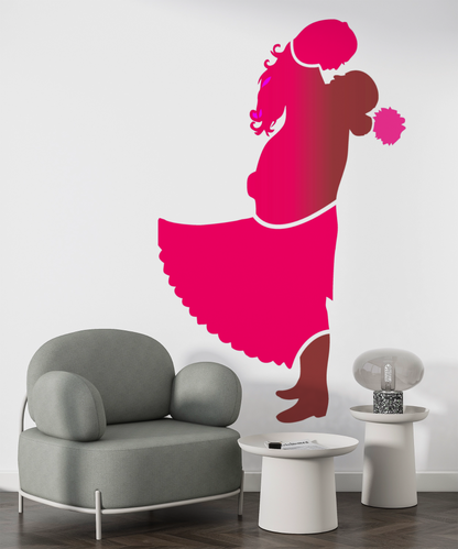 Maxxxmart - Fashion Girls Trio And Loving Lift Moment Wall Stencil (Inches)