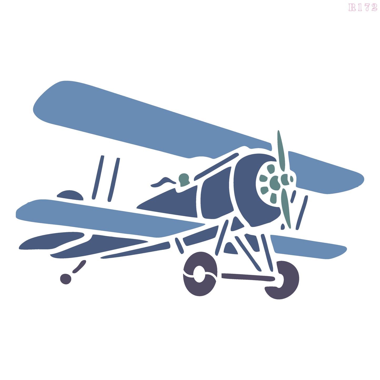 MaxxxMart - Sewing Machine, Vintage Aviator,  Tractor, Toy Blocks Wall Stencils (Inches)