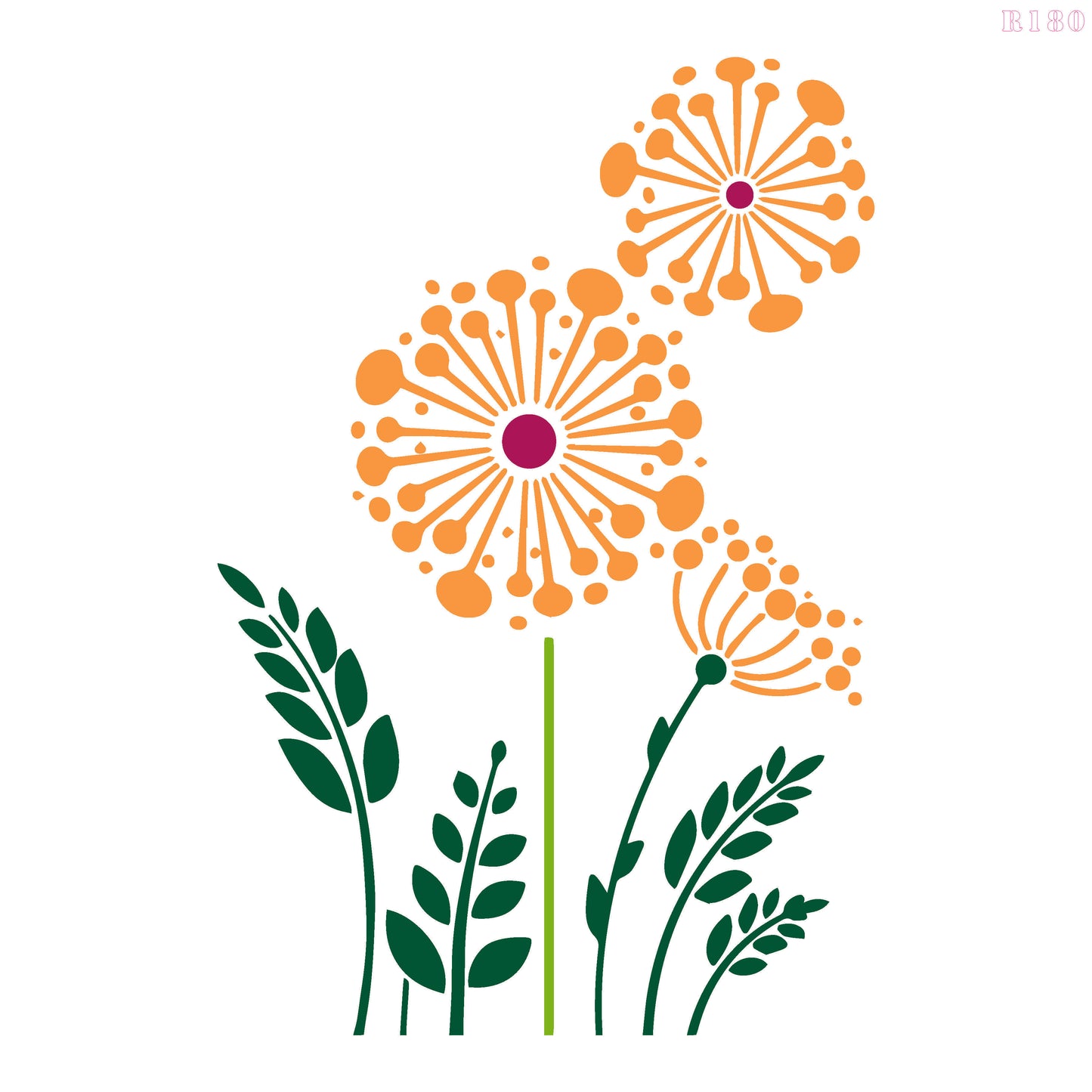 Maxxxmart - Classic Rose, Heritage Teardrop, Paisley,  Dandelion Burst Wall Stencil(Inches)