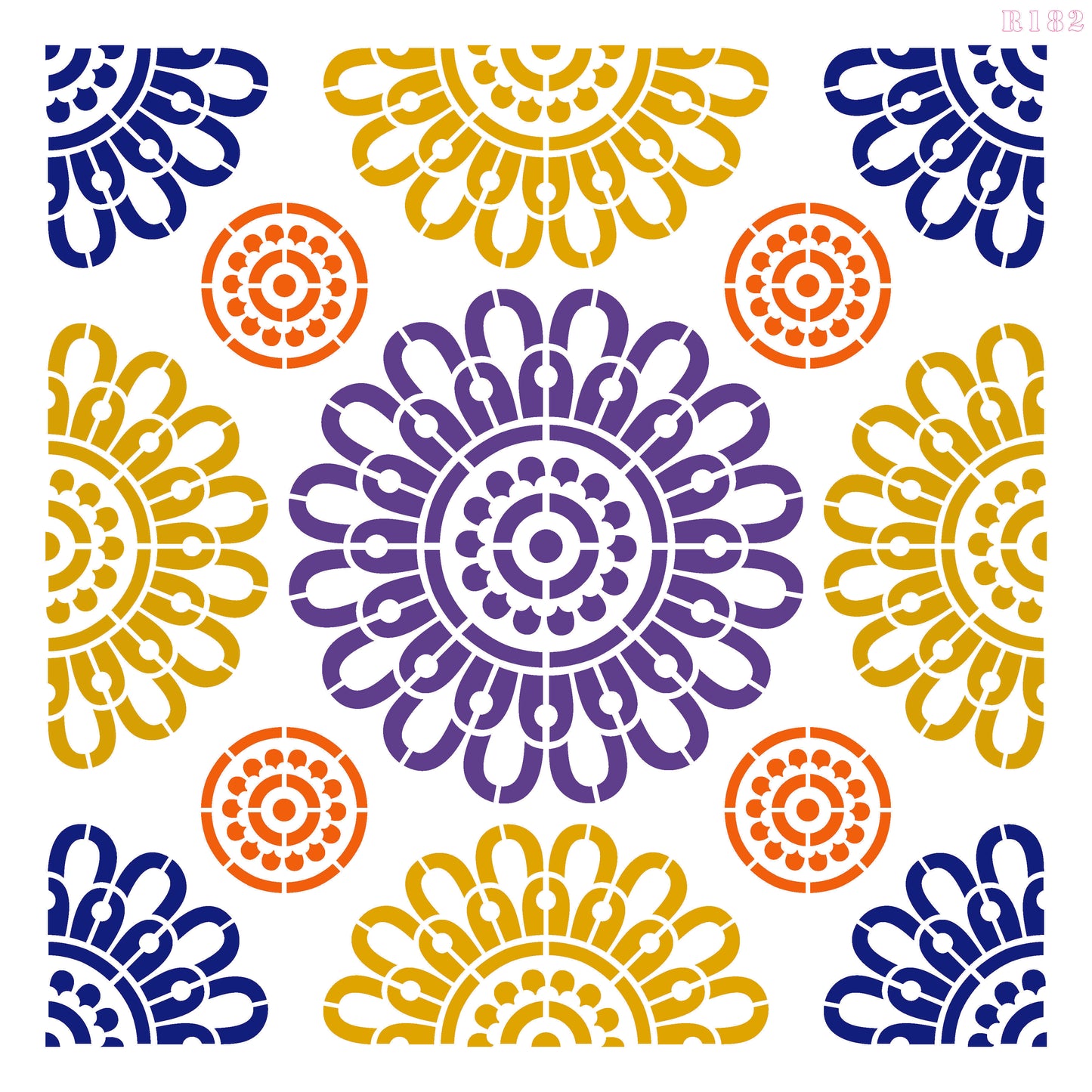 MaxxxMart - Wall pattern Stencil -4 (Inches)