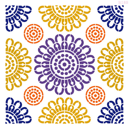 MaxxxMart - Wall pattern Stencil -4 (Inches)