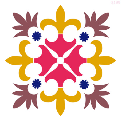 MaxxxMart - Wall pattern Stencil -5 (Inches)