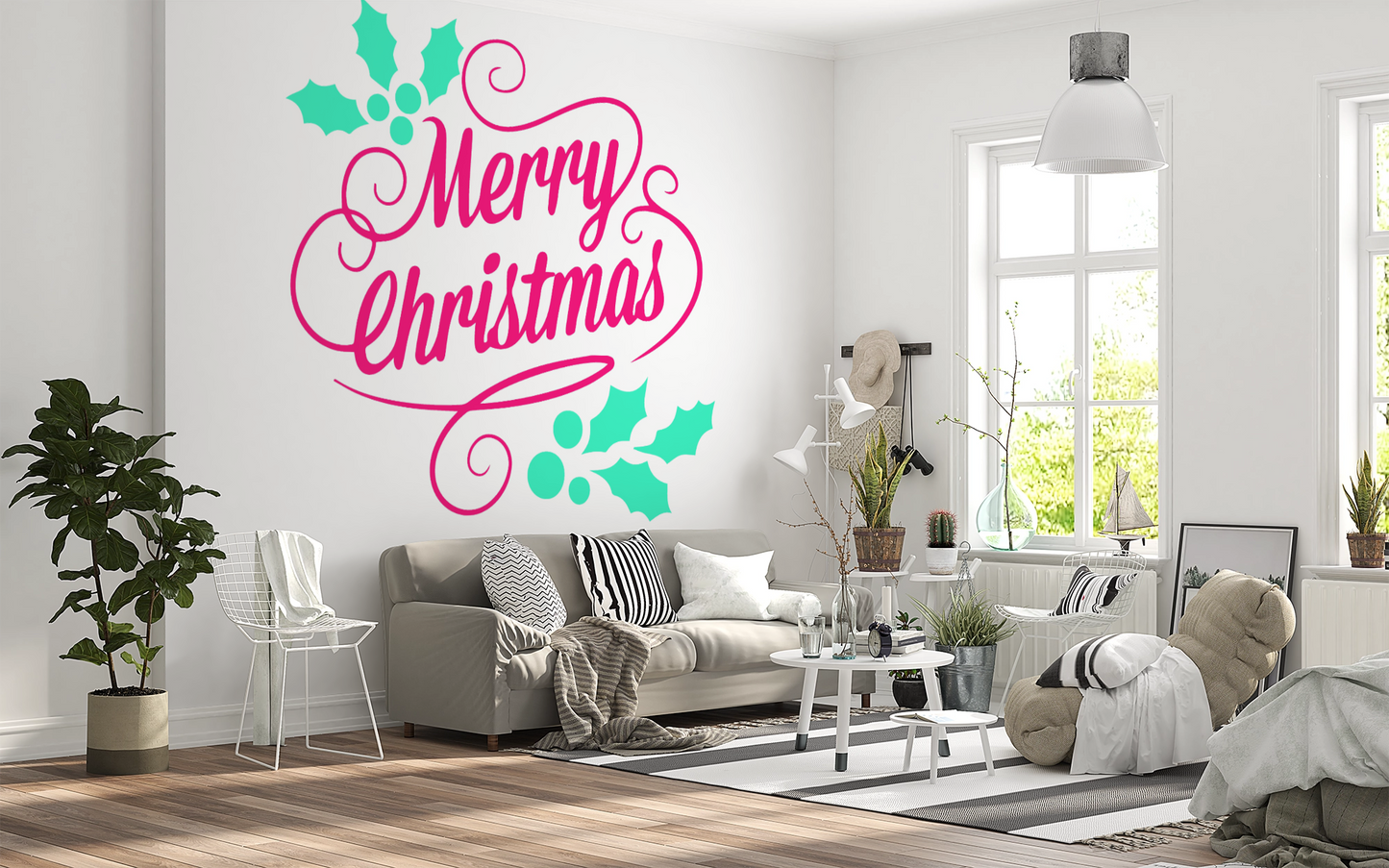 MaxxxMart - Happy Birthday And Merry Christmas Wall Stencils (Inches)