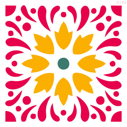 MaxxxMart - Wall pattern Stencil -5 (Inches)