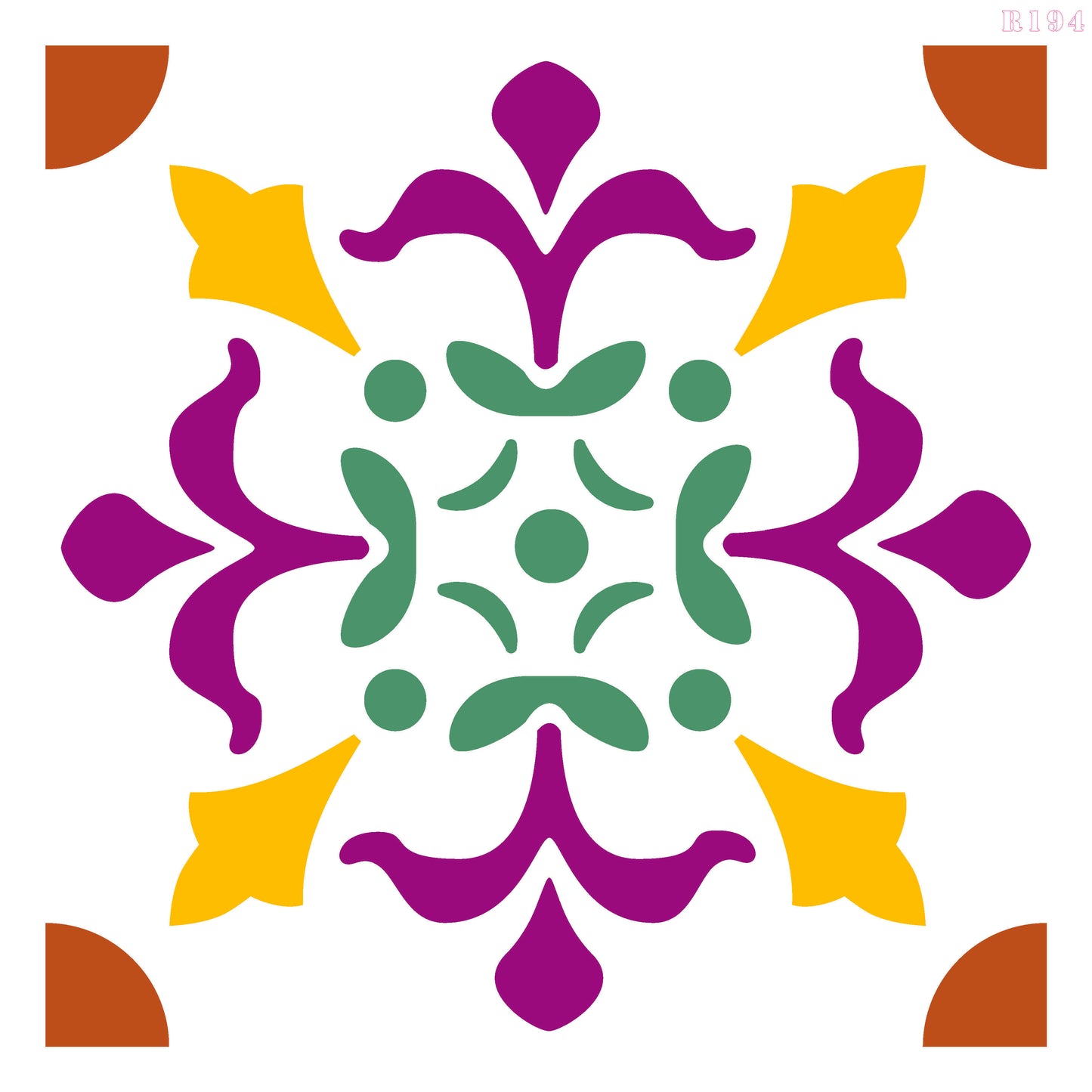 MaxxxMart - Wall pattern Stencil -6(Inches)