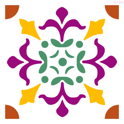 MaxxxMart - Wall pattern Stencil -6(Inches)