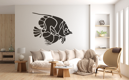 MaxxxMart - Fishes, Dolphin and Penguins Wall Stencil (Inches)
