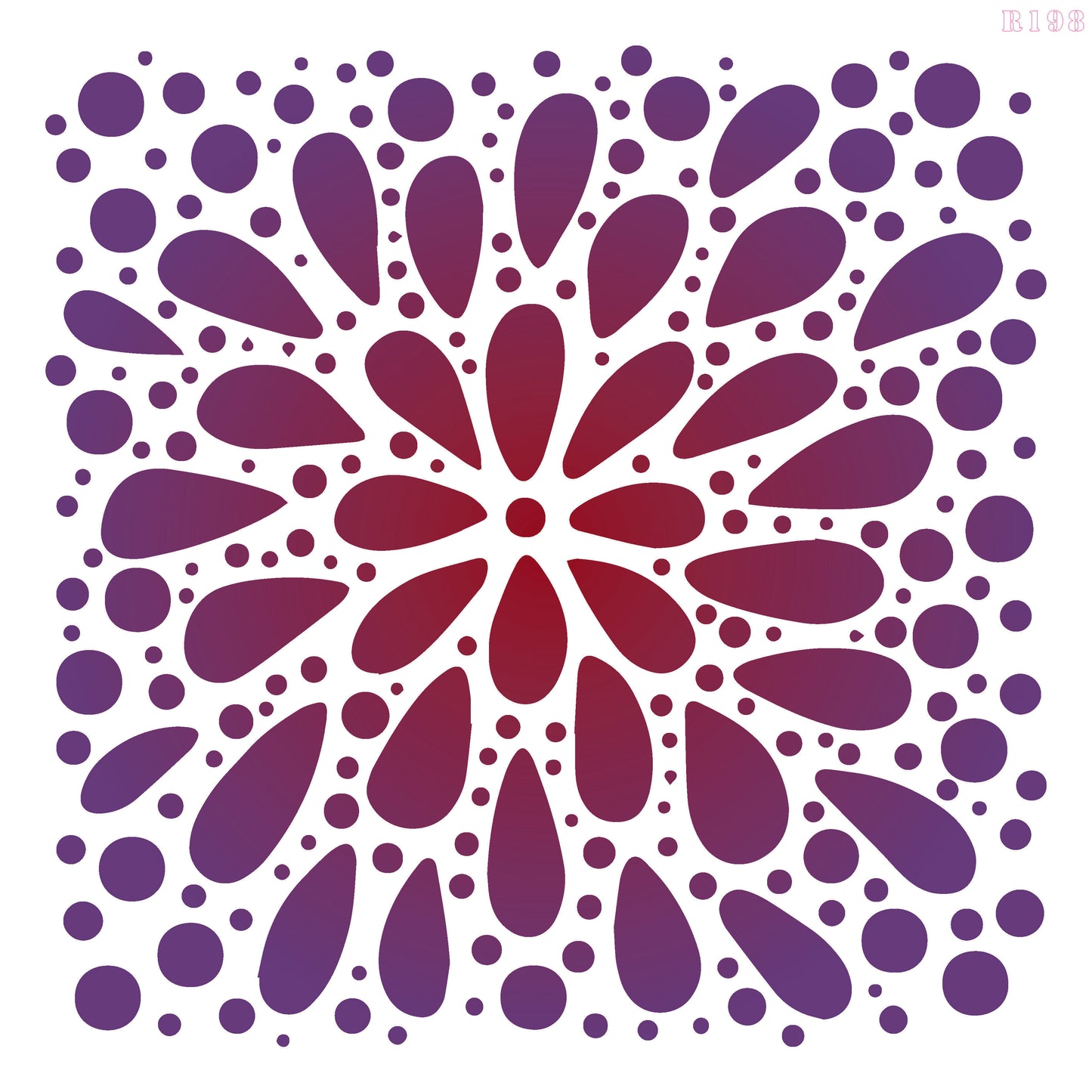 MaxxxMart - Wall pattern Stencil -7 (Inches)