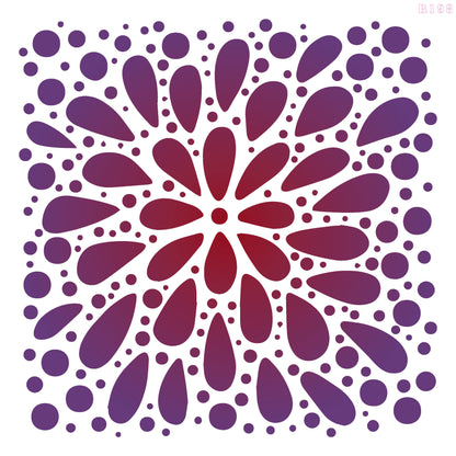 MaxxxMart - Wall pattern Stencil -7 (Inches)