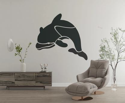MaxxxMart - Fishes, Dolphin and Penguins Wall Stencil (Inches)