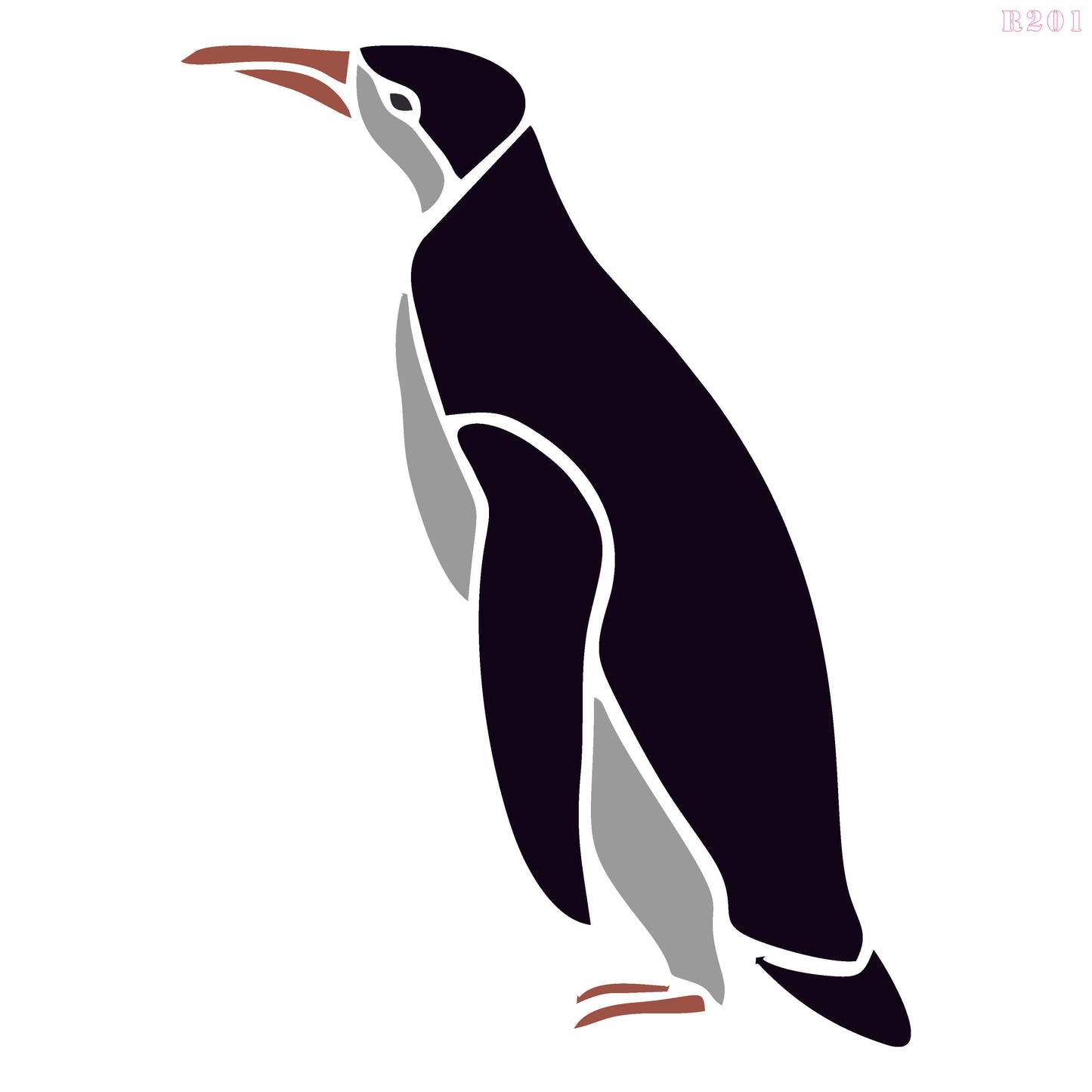 MaxxxMart - Fishes, Dolphin and Penguins Wall Stencil (Inches)