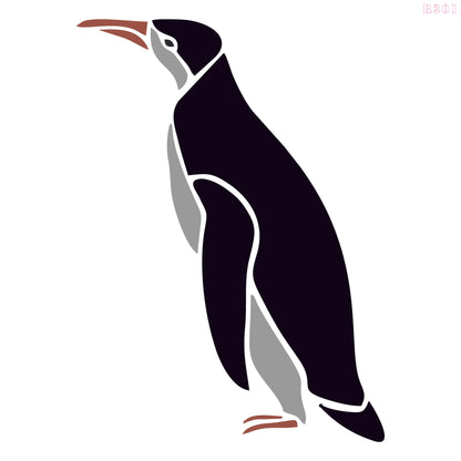 MaxxxMart - Fishes, Dolphin and Penguins Wall Stencil (Inches)