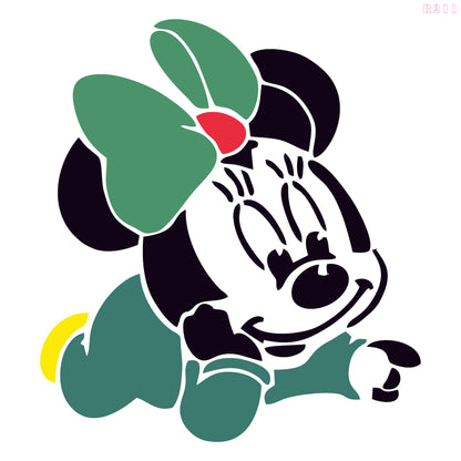 MaxxxMart -  Mickey Mouse And Minnie Mouse Wall Stencil (Inches)