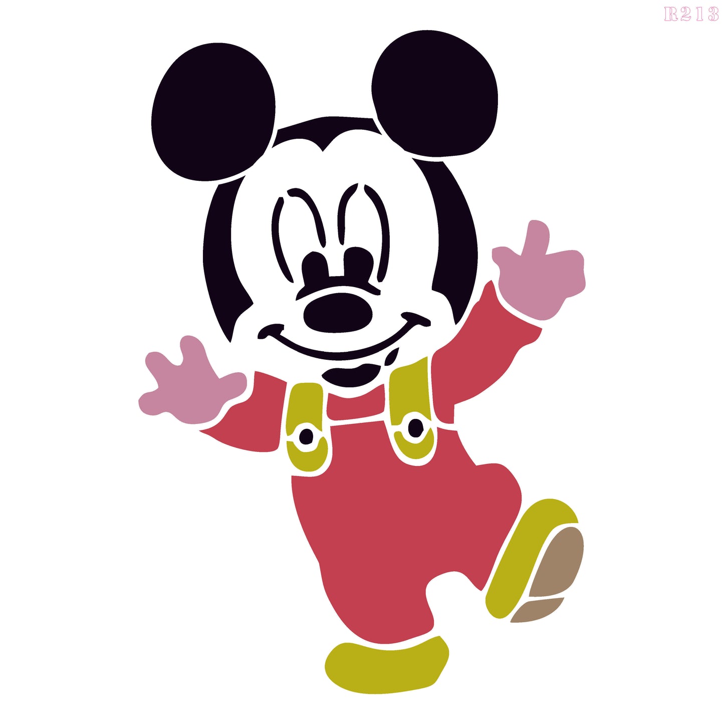 MaxxxMart -  Mickey Mouse And Minnie Mouse Wall Stencil (Inches)