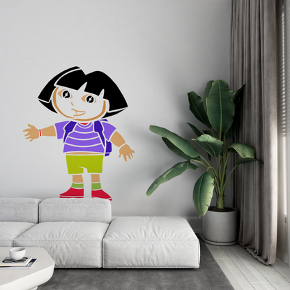 MaxxxMart - Dora And Boots Pack-1 Wall Stencil (Inches)