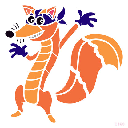 MaxxxMart - Dora And Boots Pack-2 Wall Stencil (Inches)