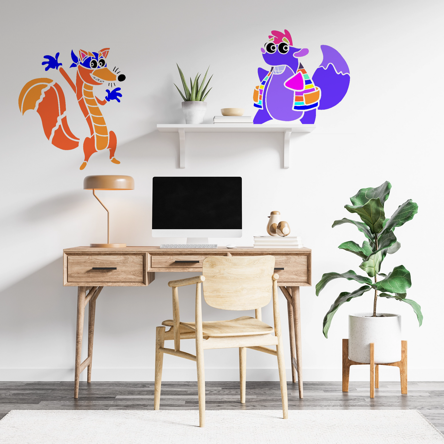 MaxxxMart - Dora And Boots Pack-2 Wall Stencil (Inches)