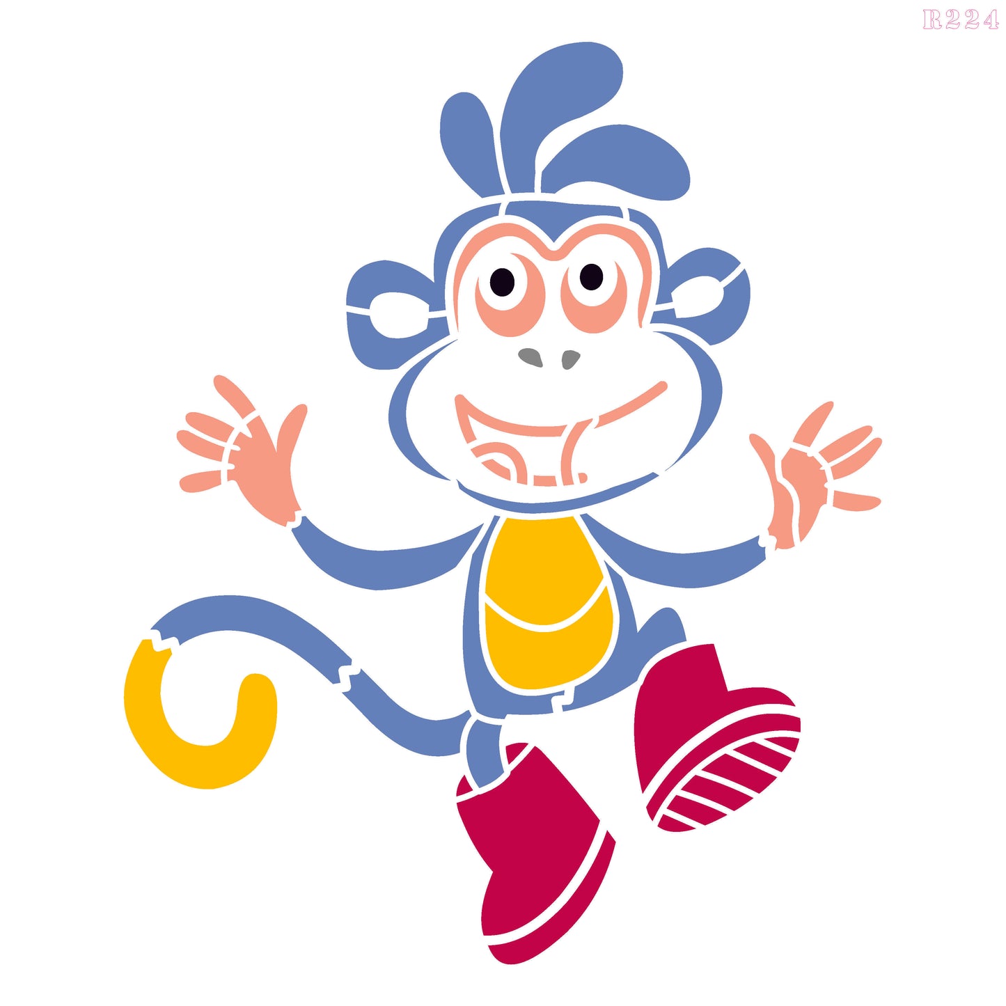 MaxxxMart - Dora And Boots Pack-1 Wall Stencil (Inches)