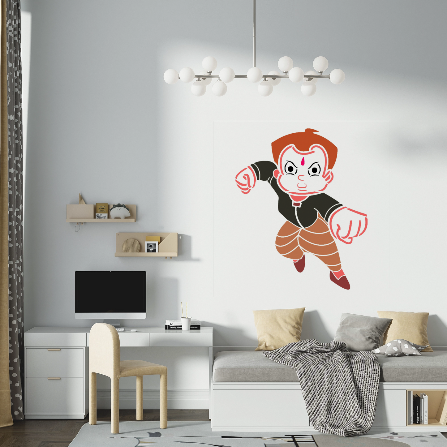 MaxxxMart - Chota Bheem Pack Wall Stencil (Inches)
