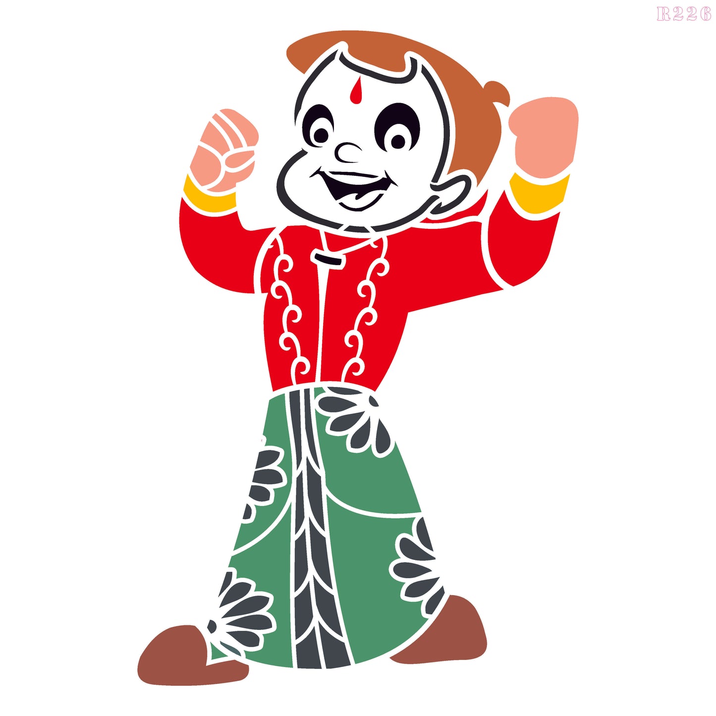 MaxxxMart - Chota Bheem Pack Wall Stencil (Inches)