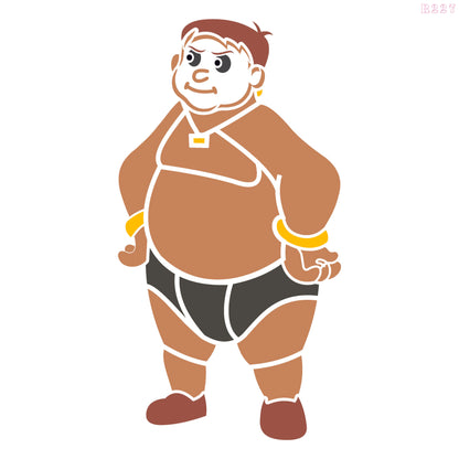 MaxxxMart - Chota Bheem Pack Wall Stencil (Inches)