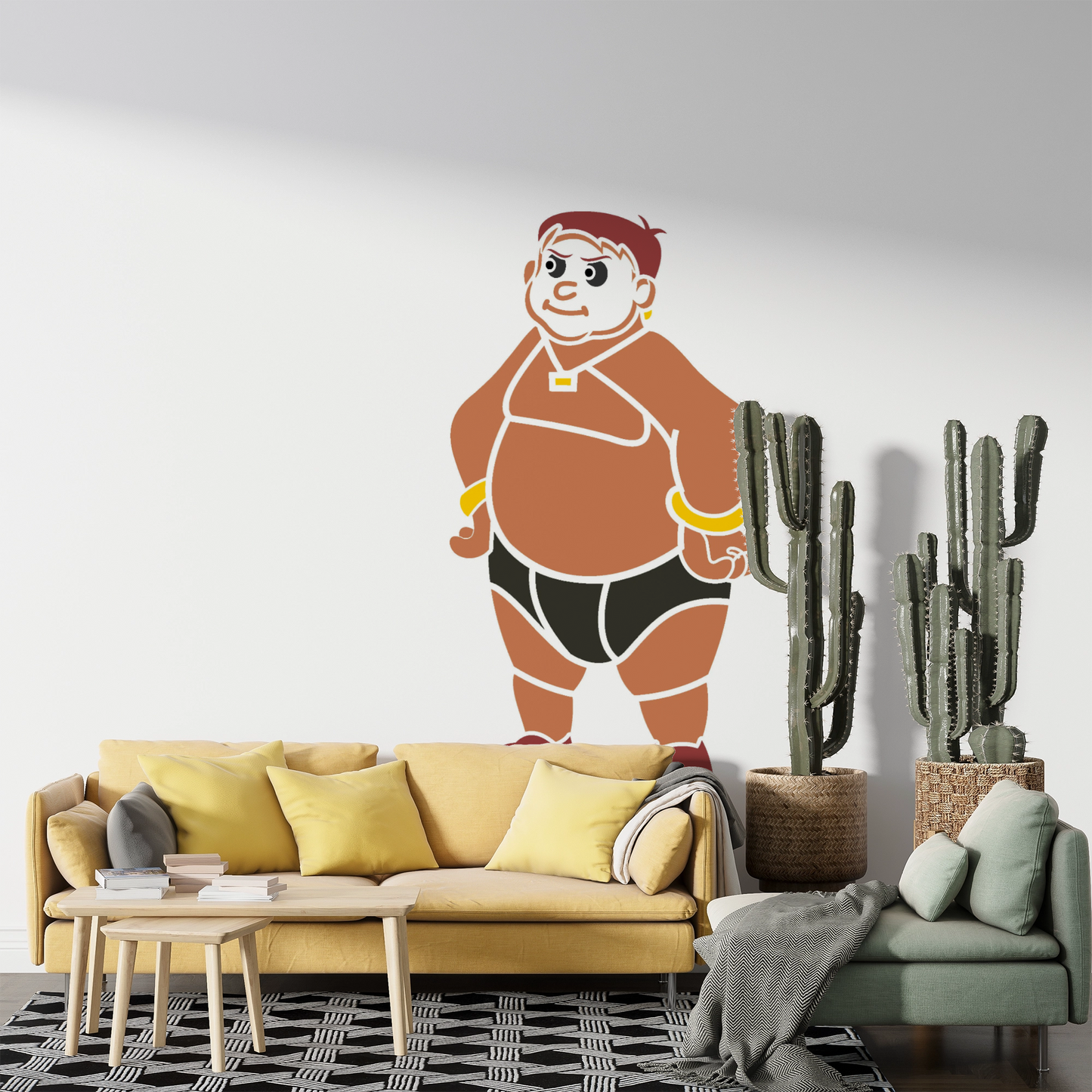 MaxxxMart - Chota Bheem Pack Wall Stencil (Inches)