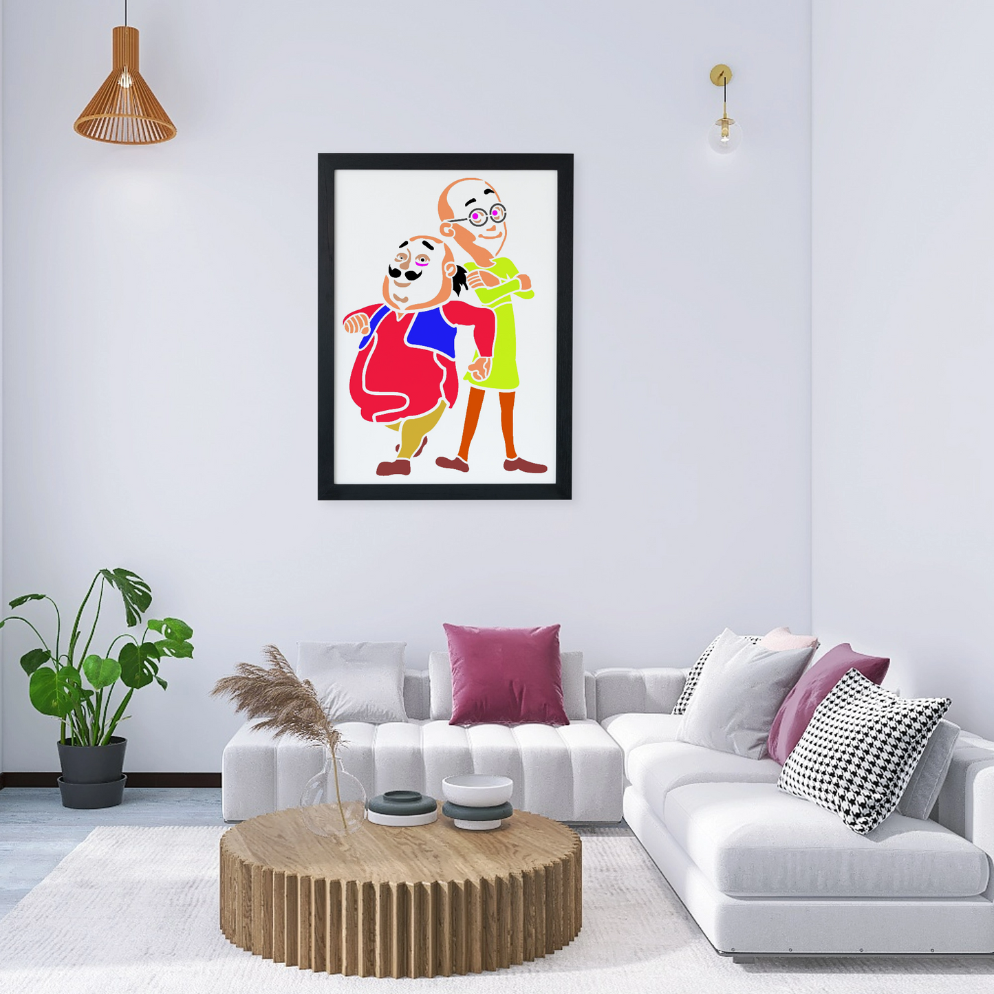 MaxxxMart - Motu Patlu Pack Wall Stencil (Inches)
