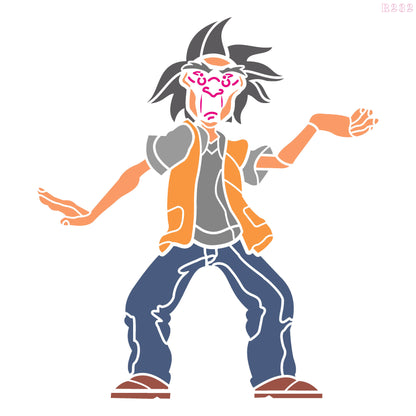 MaxxxMart - Jackie Chan Pack Wall Stencil (Inches)