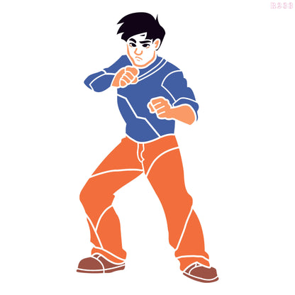 MaxxxMart - Jackie Chan Pack Wall Stencil (Inches)
