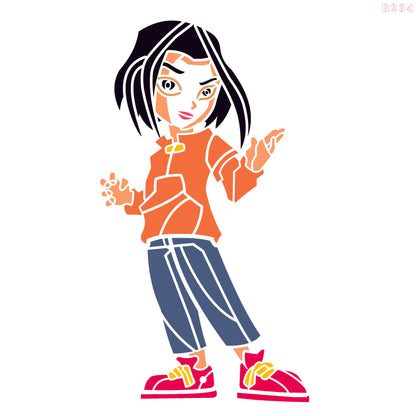 MaxxxMart - Jackie Chan Pack Wall Stencil (Inches)