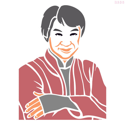 MaxxxMart - Jackie Chan Pack Wall Stencil (Inches)