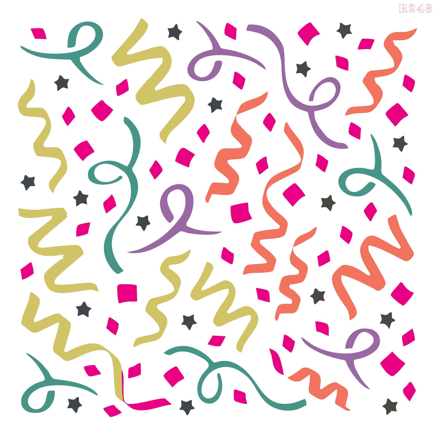 Maxxxmart - Confetti Party and Abstract Geometric Art Wall Stencil (Inches)