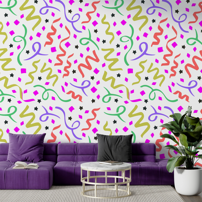 Maxxxmart - Confetti Party and Abstract Geometric Art Wall Stencil (Inches)