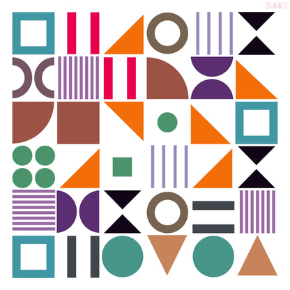 Maxxxmart - Confetti Party and Abstract Geometric Art Wall Stencil (Inches)