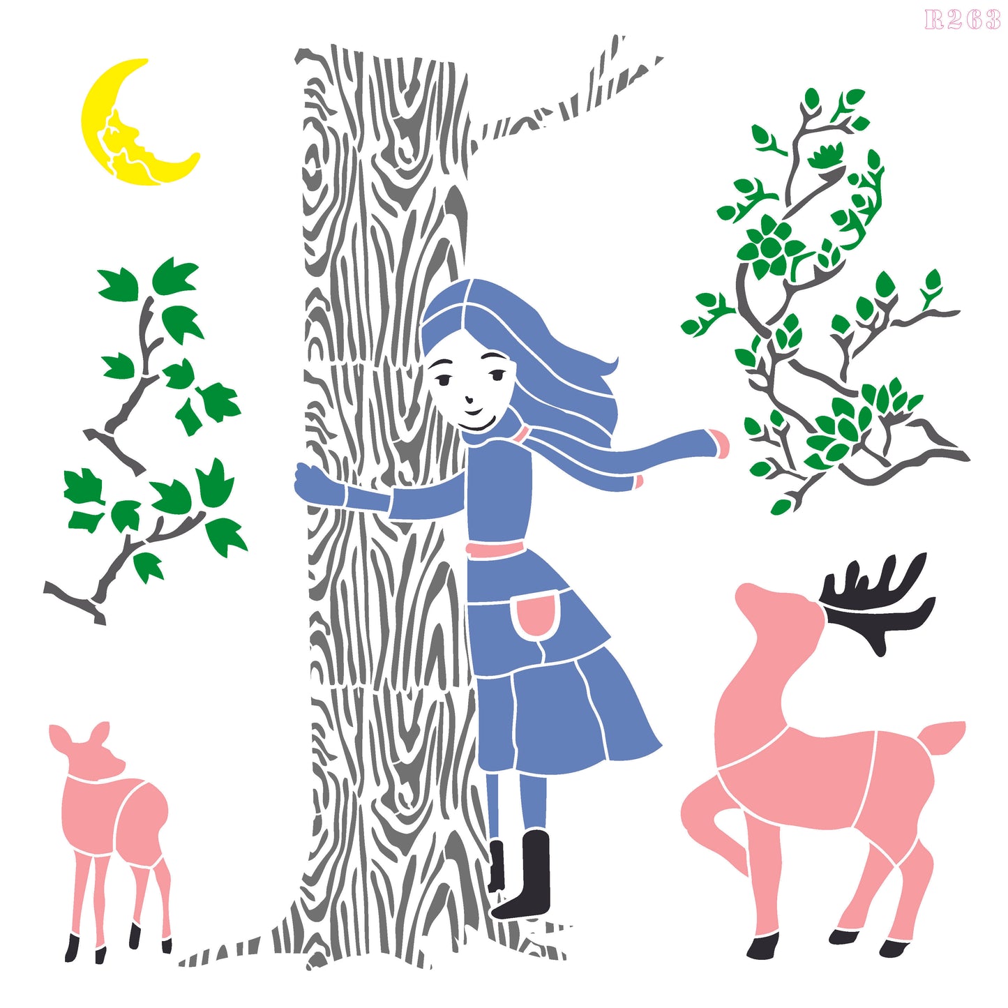 MaxxxMart - Christmas Theme Wall Stencil Collection (Inches)