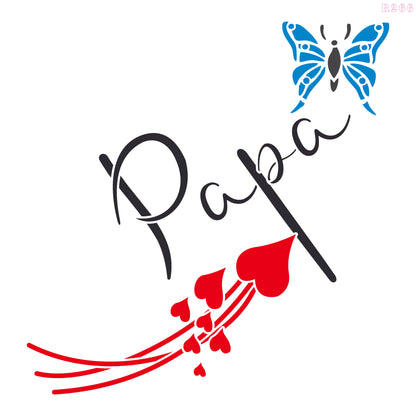 Maxxxmart - "Papa" Script Wall  Stencil (Inches)