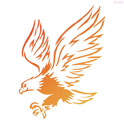 MaxxxMart - Eagle and Animals In Forest Wall Stencil (Inches)