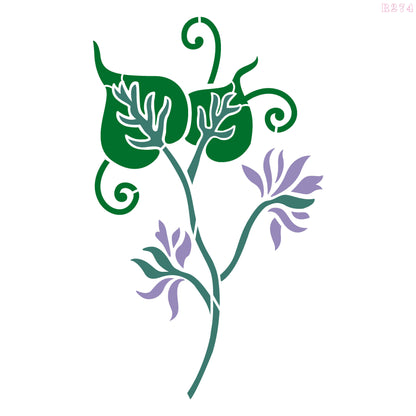 MaxxxMart - Flowers Wall Stencil -5 (Inches)