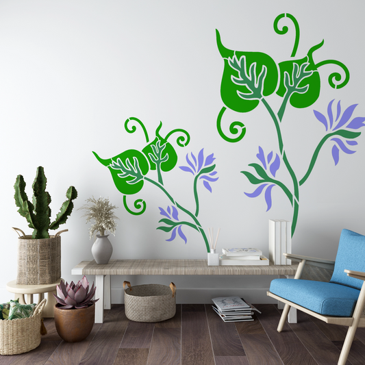 MaxxxMart - Flowers Wall Stencil -5 (Inches)