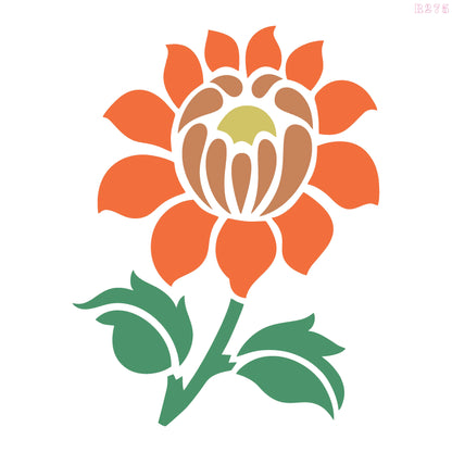 MaxxxMart - Flowers Wall Stencil -5 (Inches)