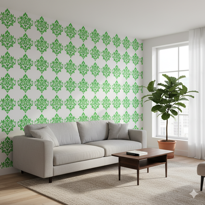 MaxxxMart - Damask Pattern Wall Stencil