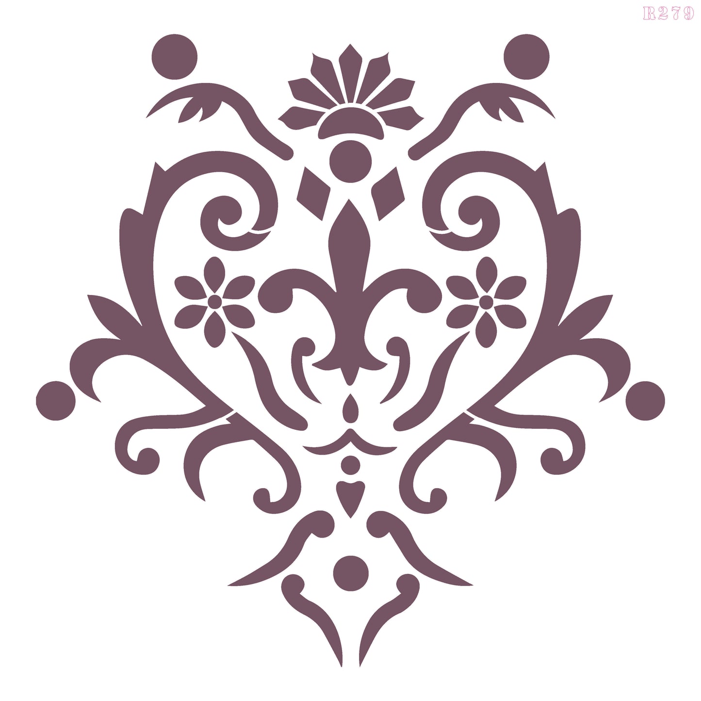 MaxxxMart - Damask Pattern Wall Stencil