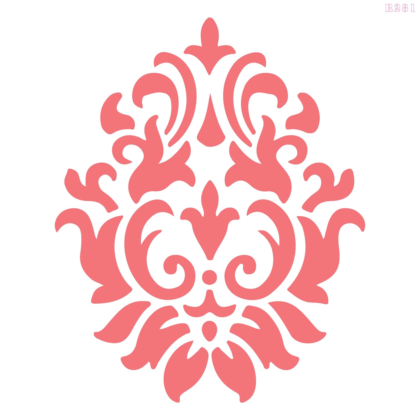 MaxxxMart - Damask Pattern Wall Stencil