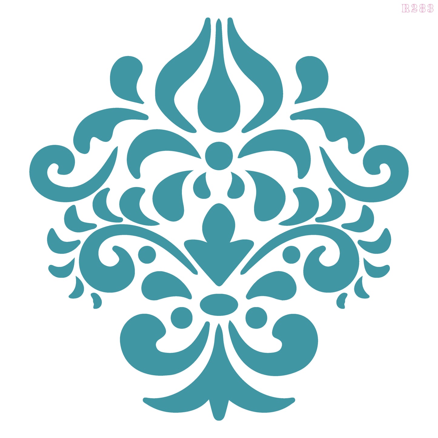 MaxxxMart - Damask Pattern-1 Wall Stencil(Inches)
