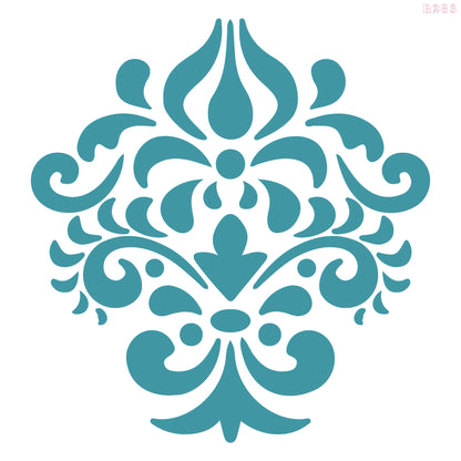 MaxxxMart - Damask Pattern-1 Wall Stencil(Inches)
