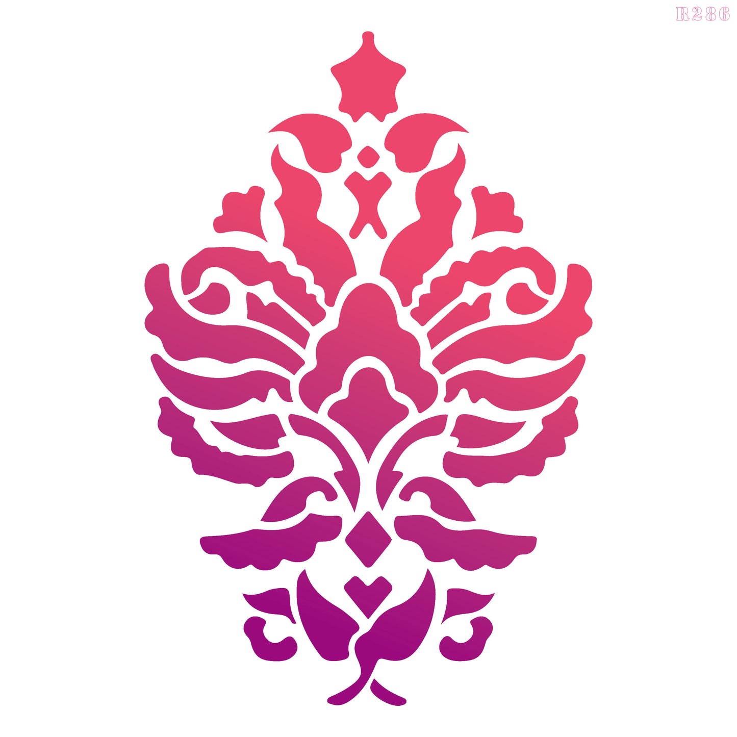 MaxxxMart - Damask Pattern-1 Wall Stencil(Inches)