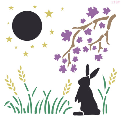 MaxxxMart - Trees And Branches Wall stencil (Inches)